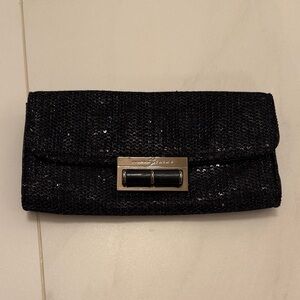 Ivanka Trump Black Sequin Clutch